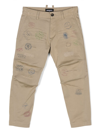 DSQUARED2 LOGO-PRINT CASUAL TROUSERS