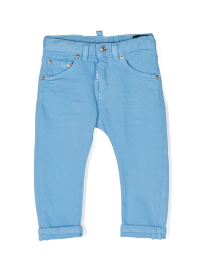 Dsquared2 Babies' Logo-patch Jeans In Blue