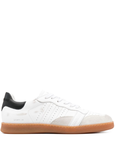 Date Low-top Leather Sneakers In White