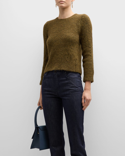 Derek Lam 10 Crosby Ryan Crewneck Sweater In Moss