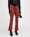 Derek Lam 10 Crosby Women's Robertson Crop Flare Pants In Mahogany