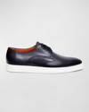Santoni Dilate Derby Sneaker In Gray