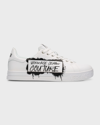 Versace Jeans Couture Black Court 88 Sneakers In White