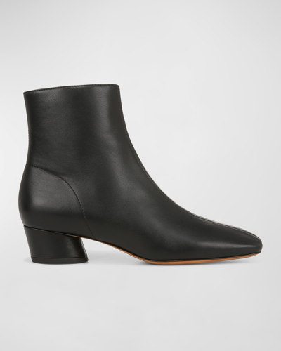 Vince Ravenna Leather Ankle Boots In Black