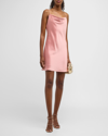 Alice And Olivia Harmony Mini Slip Dress In Rose