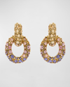 Oscar De La Renta Fortuna Crystal Drop Clip-on Earrings In Amethyst Multi