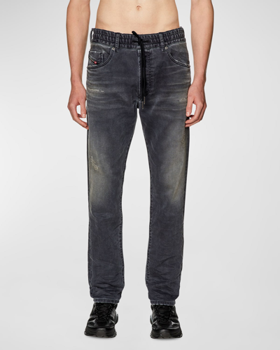 Diesel Tapered Krooley Jogg Jeans In Black