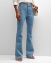 Derek Lam 10 Crosby Robertson High Rise Flare Jeans In Dover Light In Dover Light