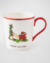 Kit Kemp For Spode Graphic Christmas Mug, 12 oz In Special Delivery