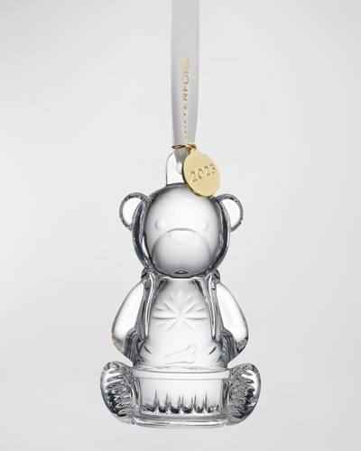 Waterford Crystal Baby's First Christmas 2023 Bear Ornament In Transparent