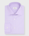 Brioni Men's Point Collar Dress Shirt In Lilac