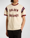 Golden Goose Journey Logo Graphic T-shirt In Heritage White Wi