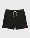 Polo Ralph Lauren Kid's Embroidered Pony Fleece Shorts In Black