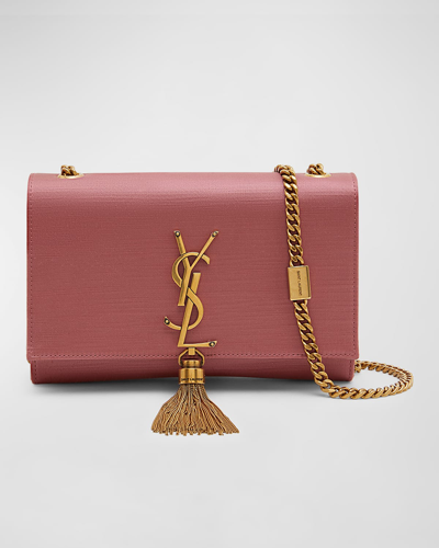 Saint Laurent Kate Small Tassel Chain Shoulder Bag In 5759 Coral Rose