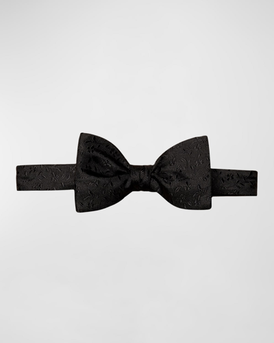 Eton Men's Floral Jacquard Bow Tie In Black