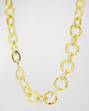 FREIDA ROTHMAN CHAIN LINK NECKLACE WITH GOLD PLATING