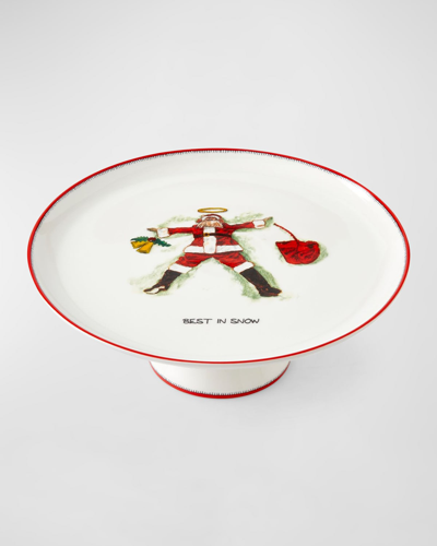 Kit Kemp For Spode Doodles Best In Snow Christmas Cake Stand In White