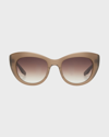 BARTON PERREIRA COQUETTE GRADIENT BROWN ACETATE CAT-EYE SUNGLASSES