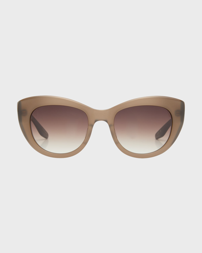 Barton Perreira Coquette Gradient Brown Acetate Cat-eye Sunglasses In Coquette Mocha Go