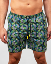 Maceoo Men's Lion Swim Shorts In Tiger Green