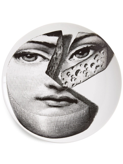 Fornasetti Tema E Variazioni 陶瓷餐盘（26厘米） In White