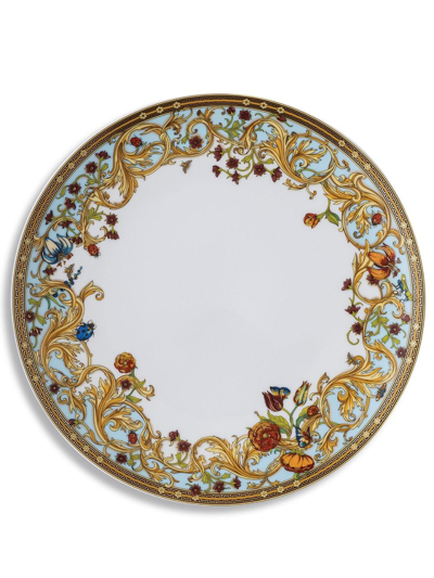 Versace Jardin De  Porcelain Dinner Plate In Gray