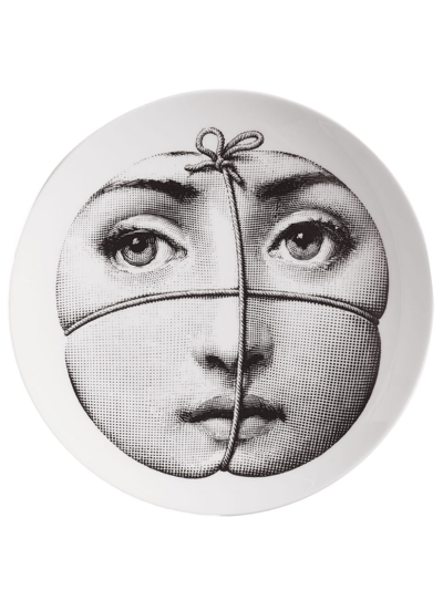 Fornasetti Tema E Variazioni Porcelain Plate (26cm) In White