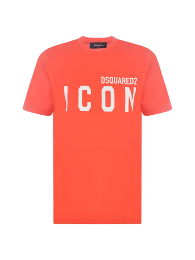 Dsquared2 T-shirt  Icon In Cotton Jersey In Arancio