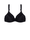 VERSACE VERSACE ALLOVER LOGO MESH STRETCHED TRIANGLE BRA