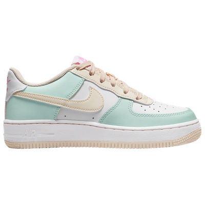 Nike Kids' Air Force 1 Low "emerald Rise/guava Ice/white/pink Spell" Sneakers