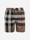 BURBERRY BURBERRY BOXER SWIMSUIT WITH VINTAGE CHECK PATTERN