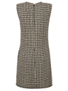 LANVIN LANVIN CHECKED SLEEVELESS TWEED DRESS