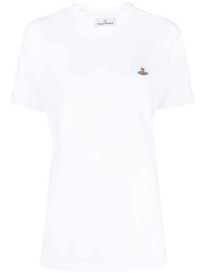 VIVIENNE WESTWOOD ORB-EMBROIDERED COTTON T-SHIRT