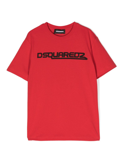 Dsquared2 T-shirt Mit Logo-print In Red