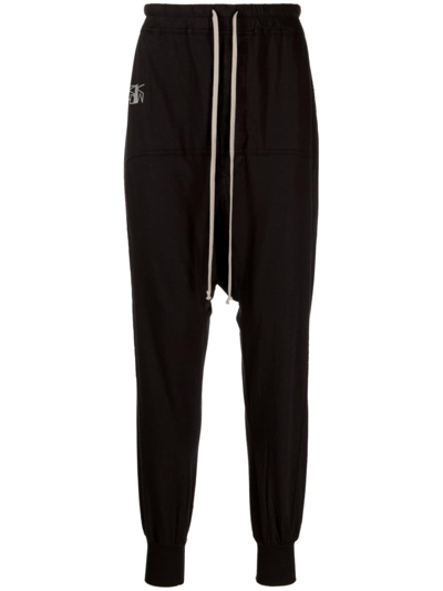 Rick Owens Drkshdw Drop-crotch Drawstring Trousers In Black