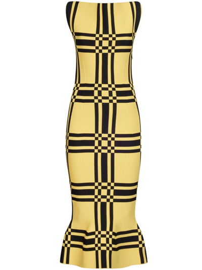 Marni Graphic-print Sleeveless Midi Dress In Yellow