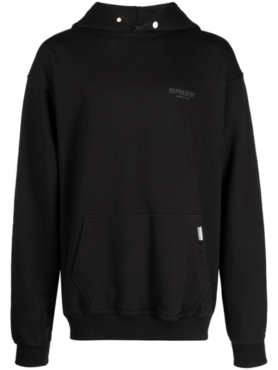 Represent Owners Club Hoodie Clothing In Black Reflective