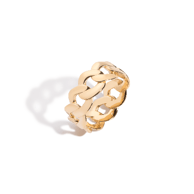Aurate New York Puffy Chain Ring In Rose