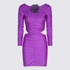 Giuseppe Di Morabito Flower-detailing Cut-out Minidress In Purple
