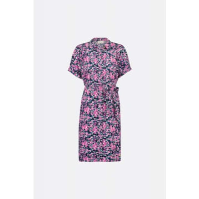 Fabienne Chapot Pink Orchard Print Boyfriend Dress