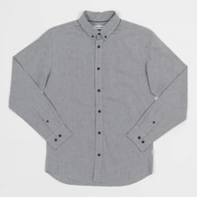 Jack & Jones Detail Shirt In Chambray Grey