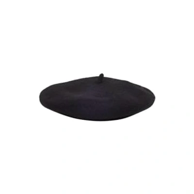 Selected Femme Gina Wool Beret Black