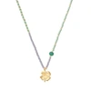 A BEAUTIFUL STORY FEEL AVENTURINE GOLD COLOURED NECKLACE