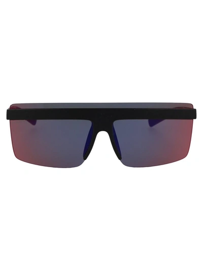 Mykita Sunglasses In 301 Md1 Pitch Black | Ir/f Shield
