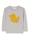 Bobo Choses Rubber Duck Longsleeved Sweatshirt In Grey