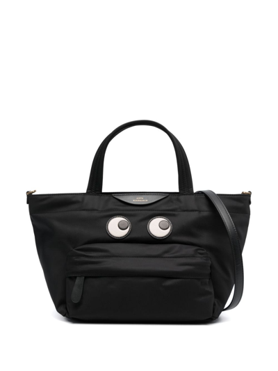 Anya Hindmarch Mini Eyes Tote Bag In Black