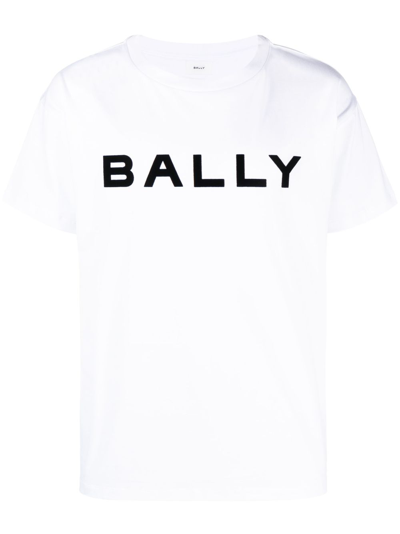 Bally Logo-print Organic Cotton T-shirt In White
