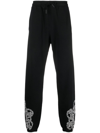Marcelo Burlon County Of Milan Logo-print Organic-cotton Track Pants In Black