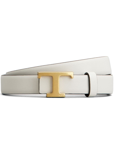 Tod's Timeless T Reversible Leather Belt In Multicolor