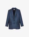 Zadig & Voltaire Viva Car Shimmer Blazer In Encre